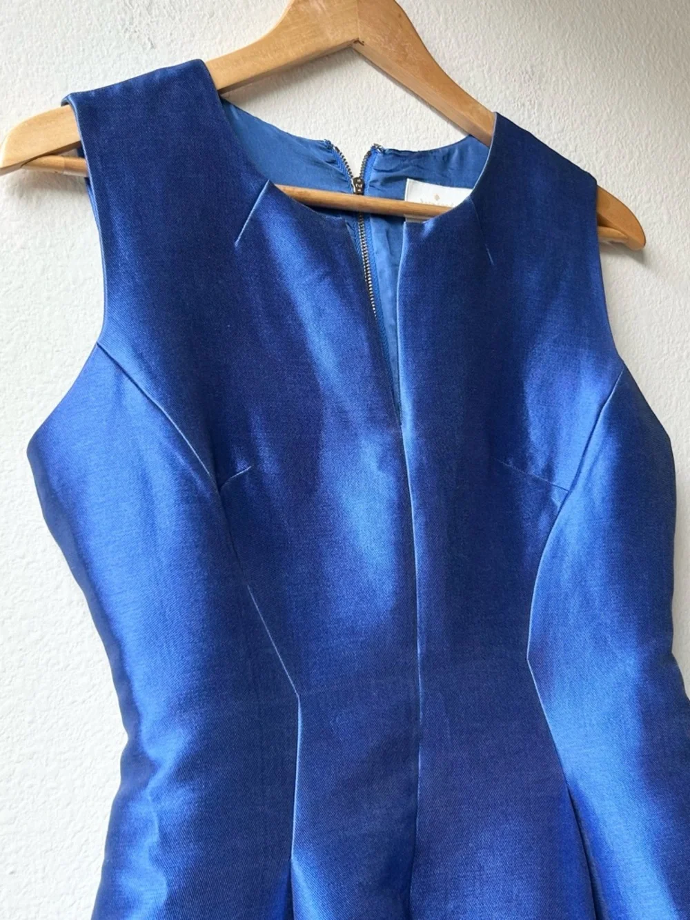 Kate Spade cosmicblue Charleen Sateen Fit And Flare Royal Blur Dress Sz 6